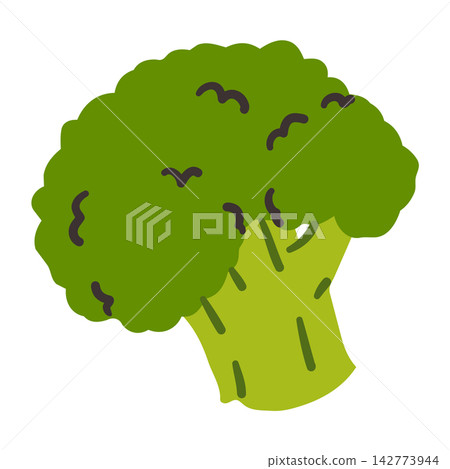 可愛的手繪西蘭花插圖 可愛的手繪西蘭花插圖 142773944