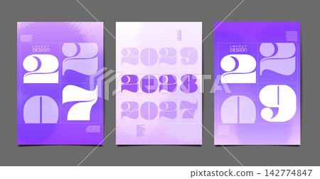 Abstract 2028 2029 Geometric Number Typography Design Abstract 2028 2029 Geometric Number Typography Design 142774847