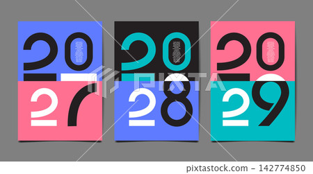 Colorful Numerical Typography Publication Cover Colorful Numerical Typography Publication Cover 142774850