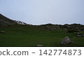 Rocky hillside with green grass and snow-capped mountains in background Rocky hillside with green grass and snow-capped mountains in background 142774873