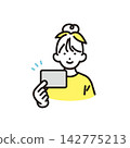 Simple illustration: A young elementary school girl showing her identification card (such as a My Number Card) - Vector illustration Simple illustration: A young elementary school girl showing her identification card (such as a My Number Card) - Vector illustration 142775213