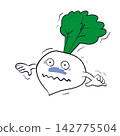 A comical illustration depicting a stock market crash using turnips. 142775504