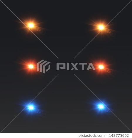 Abstract lens flares creating bright light sources and optical effects Abstract lens flares creating bright light sources and optical effects 142775602