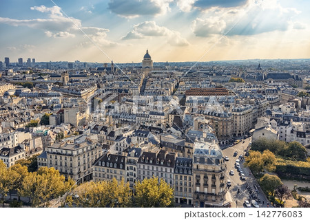 Paris City viewed from high up Paris City viewed from high up 142776083