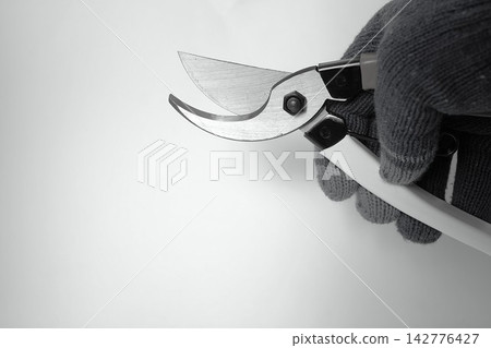 手持修枝剪的人 142776427