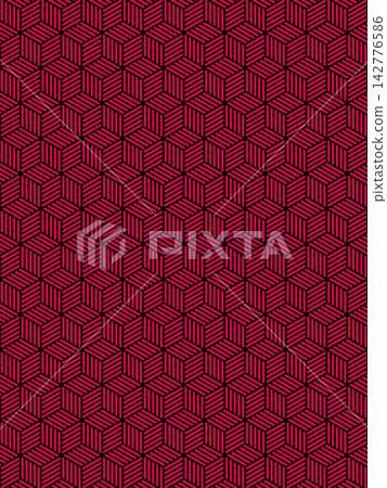 Pink and black hexagonal woven background Pink and black hexagonal woven background 142776586