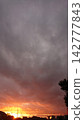 Sky dyed in sunset 142777843