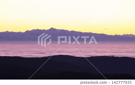 sunrise at mountain sunrise at mountain 142777935