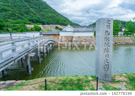 鳥取市:鳥取城遺址的修復後的義寶橋和中野五門 鳥取市:鳥取城遺址的修復後的義寶橋和中野五門 142778199