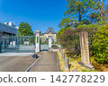 Kyoto City: Main gate of the Kyoto Prefectural Government building on a holiday. Kyoto City: Main gate of the Kyoto Prefectural Government building on a holiday. 142778229