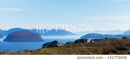 landscape of the sea and mountains landscape of the sea and mountains 142778690