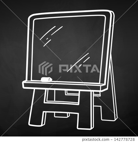 Chalk Easel Board Vector Illustration Chalk Easel Board Vector Illustration 142778728