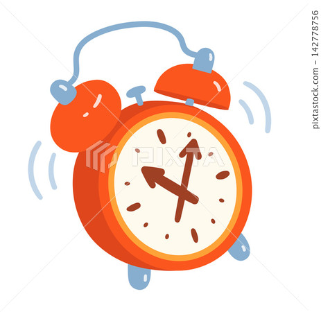 Ringing alarm clock. Vector illustration Ringing alarm clock. Vector illustration 142778756
