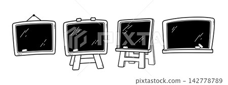Chalkboard Set Vector Illustration Chalkboard Set Vector Illustration 142778789