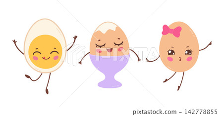 Cute Kawaii Egg Set Cute Kawaii Egg Set 142778855