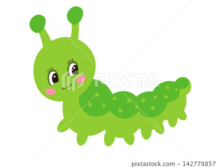 Cute Green Caterpillar Cute Green Caterpillar 142778857