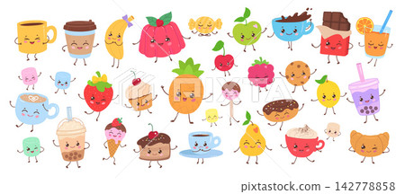 Cute Kawaii Food Set Cute Kawaii Food Set 142778858