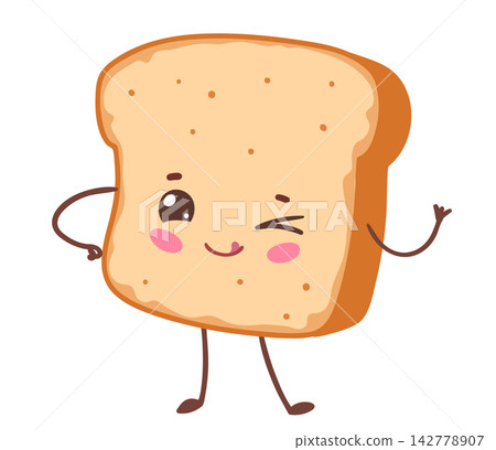 Cute Toast Character Vector Illustration Cute Toast Character Vector Illustration 142778907