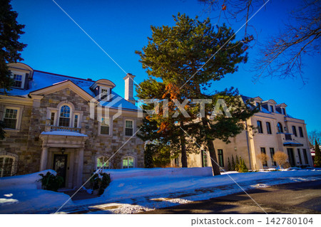 Winter residential area Winter residential area 142780104