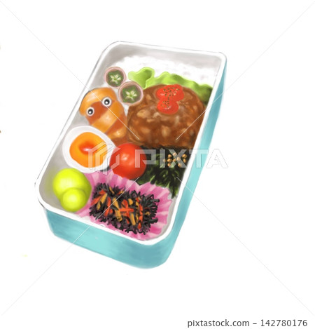 Nutritionally balanced! A bento box packed with plenty of side dishes (white outline) Nutritionally balanced! A bento box packed with plenty of side dishes (white outline) 142780176