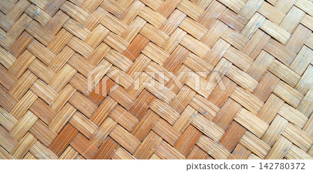 Herringbone Bamboo Weave Texture Background 142780372