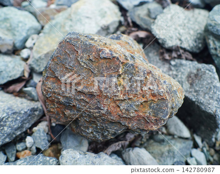 The appearance of stones along the riverbanks in the tourist area of Kamikochi. The appearance of stones along the riverbanks in the tourist area of Kamikochi. 142780987