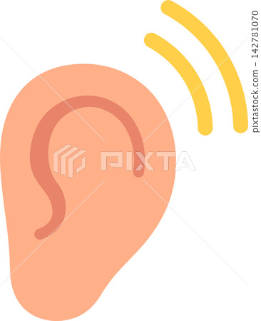 Ear and hearing icon Ear and hearing icon 142781070