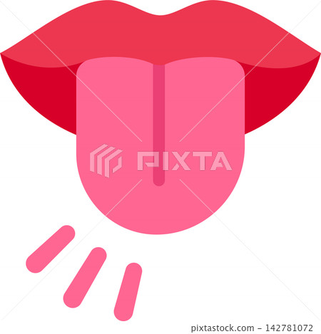 Mouth and tongue icon Mouth and tongue icon 142781072