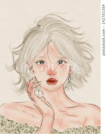 portrait of a beautiful girl portrait of a beautiful girl 142781384
