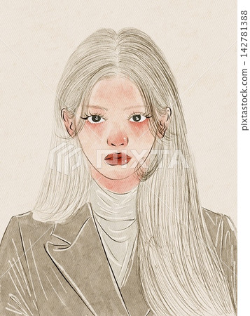 portrait of a beautiful girl portrait of a beautiful girl 142781388
