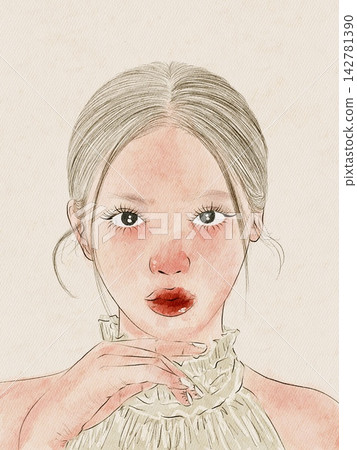 portrait of a beautiful girl portrait of a beautiful girl 142781390