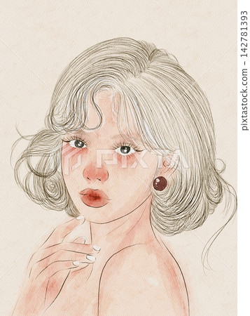 portrait of a beautiful girl portrait of a beautiful girl 142781393
