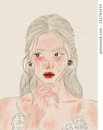 portrait of a beautiful young woman 142781414