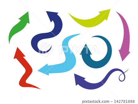 A set of multicolored arrows A set of multicolored arrows 142781898