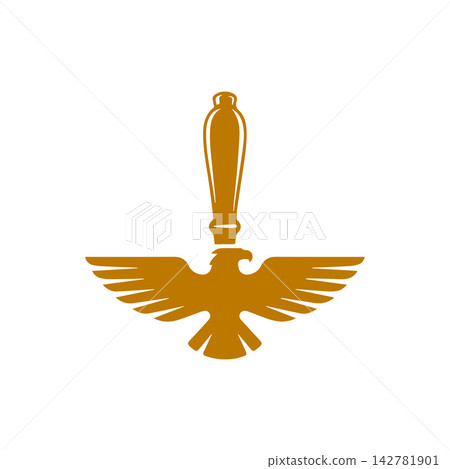 German Oktoberfest eagle beer tap handle logo German Oktoberfest eagle beer tap handle logo 142781901