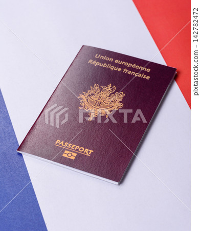 French passport for travel, immigration, education, and business. French passport French passport for travel, immigration, education, and business. French passport 142782472