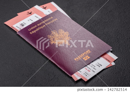 French passport for travel, immigration, education, and business. French passport French passport for travel, immigration, education, and business. French passport 142782514