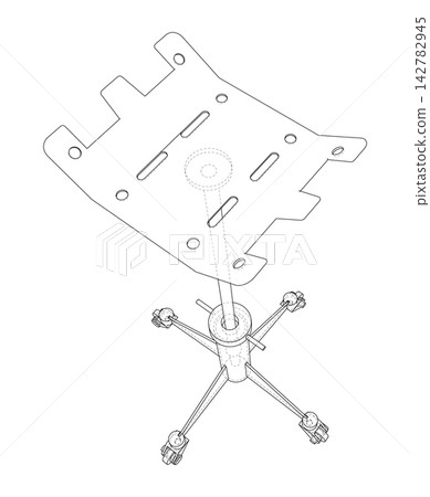drone assembly diagram vector illustration. Vector drone assembly diagram vector illustration. Vector 142782945