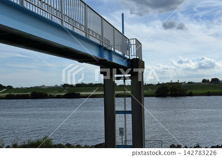 Riverbank sluice gate, Edogawa River, Ichikawa City, Chiba Prefecture Riverbank sluice gate, Edogawa River, Ichikawa City, Chiba Prefecture 142783226