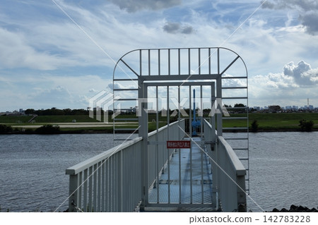 Riverbank sluice gate, Edogawa River, Ichikawa City, Chiba Prefecture Riverbank sluice gate, Edogawa River, Ichikawa City, Chiba Prefecture 142783228