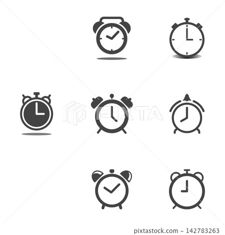 alarm clock icon set design vector template alarm clock icon set design vector template 142783263