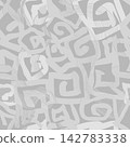 Stylish seamless pattern with swirl lines. Abstract fabric fashion seamless texture for wallpapers, textile. 142783338