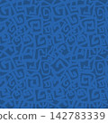 Stylish swirl line ornamental seamless pattern. Abstract vintage fabric fashion seamless texture for wallpapers, textile. 142783339