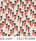 Abstract geometric seamless pattern. Cube ornamental background. Avantgarde artistic ornament 142783888