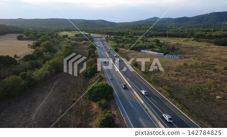 Holiday Return Traffic on a Highway in Spain Holiday Return Traffic on a Highway in Spain 142784825