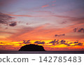 Idyllic Beach Evening Landscape 142785483