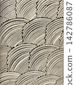 Pattern made of roof tiles 142786087