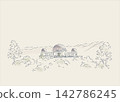 An illustration of a beautiful observatory on a hill, inspired by the Griffith Observatory in LA. 142786245