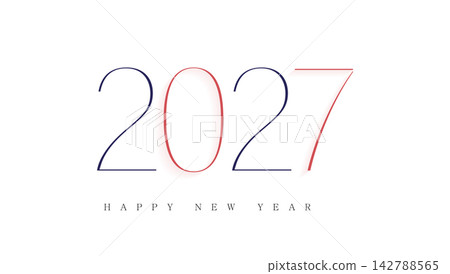 2027 Happy New Year Festive Illustration gold text Background 2027 Happy New Year Festive Illustration gold text Background 142788565