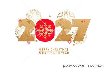 2027 Merry Christmas Festive Background text effect post design 2027 Merry Christmas Festive Background text effect post design 142788628